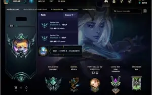 Conta de Lol ex diamante 73% winrate - 100 skins