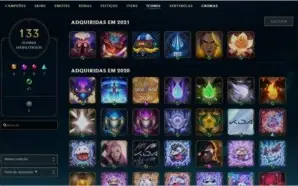 Conta LOL D3 2021 - 294 Skins (contêm Vayne Ladra de Almas)