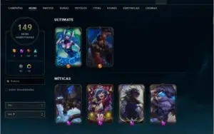 CONTA DIAMANTE 1 SEM FAZER A MD10, MMR DE MESTRE, 149 SKINS
