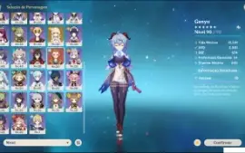 Conta genshion com kazuha c1,Hutao, ganyu entre outros