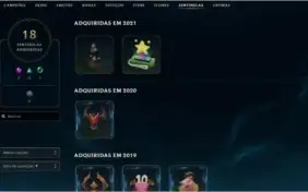 CONTA GOLD LOL 77 SKINS 151 CHAMPIONS