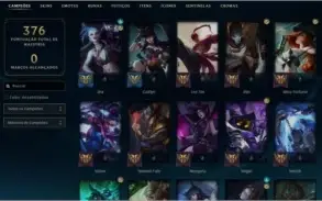 CONTA GOLD LOL 77 SKINS 151 CHAMPIONS