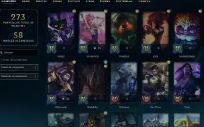 Conta com ícones raros que existe no League Of Legends