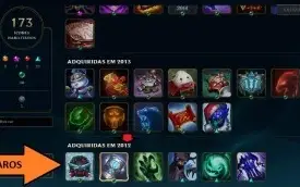 Conta com ícones raros que existe no League Of Legends