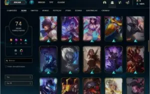 Conta diamante 2 com 103 champs e 74 skins ( 4 ultimates )