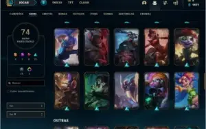Conta diamante 2 com 103 champs e 74 skins ( 4 ultimates )