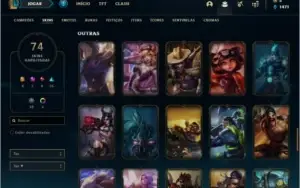 Conta diamante 2 com 103 champs e 74 skins ( 4 ultimates )