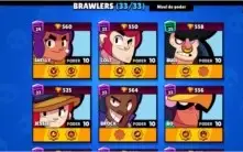 Conta Brawstars - 18k - 33 Brawler - 33 Starpower - 30 Skins