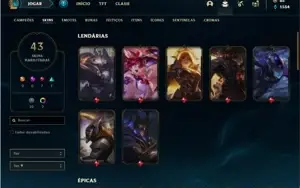 Conta Unranked com 79 Champs e 43 Skins