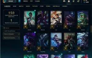 Conta Unranked com 79 Champs e 43 Skins