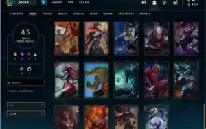 Conta Unranked com 79 Champs e 43 Skins
