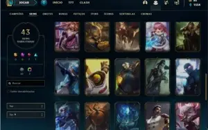 Conta Unranked com 79 Champs e 43 Skins