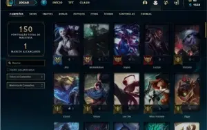 Conta Unranked com 79 Champs e 43 Skins