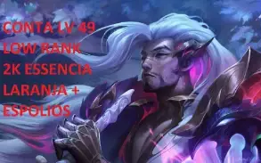 CONTA LOW LEVEL, 2 SKIN YASUO 3 MITICAS 1 HEXTEC 1 LENDÁRIA