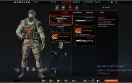 Vendo conta Warface com SCAR-L PDW Gold