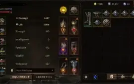 Conta Diablo Immortal lv60(119+) cruzado top 1 pvp 775 reso
