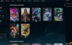 CONTA LEAGUE OF LEGENDS, PLAT 4 SKINS ADC/SUPORTE ETC+BRINDE