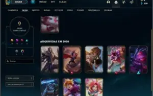 Conta ouro 2 com 9 skins e 40 champs