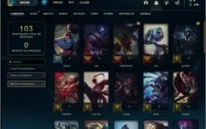Conta ouro 2 com 9 skins e 40 champs