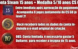 Steam 15 anos PROMOÇÃO