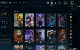 Conta league of legends 746 Skins