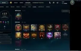 CONTA OURO 1, TODOS OS CHAMPS, 51 SKINS