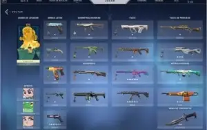 Conta Valorant com 702 reais gastos em skins (3 facas)