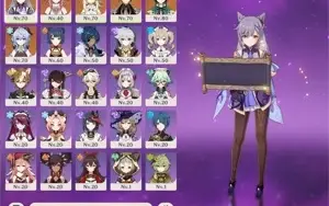 Venti, Zhongli, Ganyu, Yae Miko, Keqing + 2 armas 5* Ar47