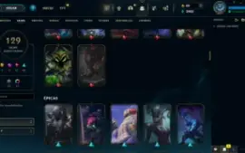 Conta LOL LVL 317 | 135 Campeões| 129 Skins |GOLD 4| 2016