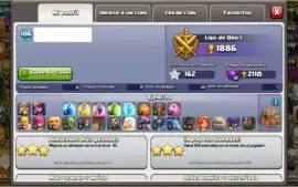 Clash of Clans CV10, nivel 106, dragão nv4, pekka nv3, golem