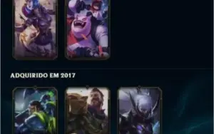 Conta de LoL plat 4 129 champions e 12 skins