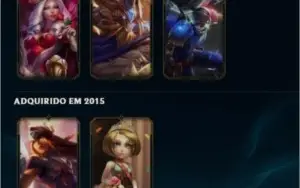 Conta de LoL plat 4 129 champions e 12 skins