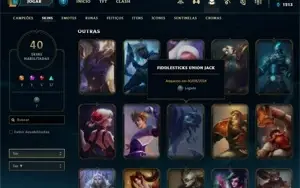 Conta League of Legends - Gold 3, 40 skins, 17 baús e chaves