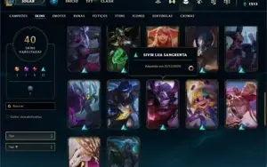 Conta League of Legends - Gold 3, 40 skins, 17 baús e chaves