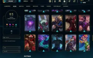 Prata 3 com 100 Champs e 93 Skins ( MAIN MID )