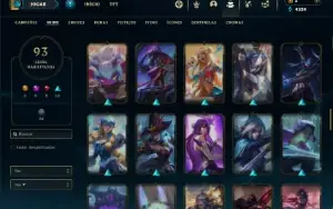 Prata 3 com 100 Champs e 93 Skins ( MAIN MID )