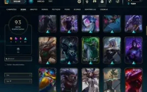 Prata 3 com 100 Champs e 93 Skins ( MAIN MID )