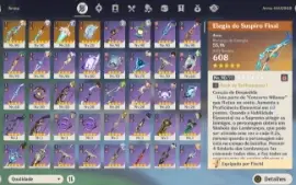 GENSHIN IMPACT - AR56, 11 T5⭐+ 2 ArmaT5 (Limitados)
