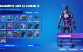 Conta com Skull Roxo / Cavaleiro Negro