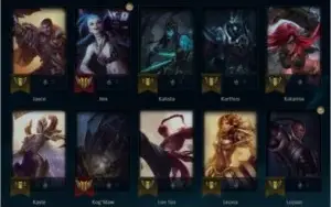 LOL - Conta LVL 84 Platina II (servidor brasileiro).