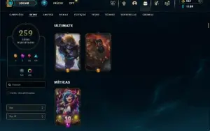 Esmeralda 4 com TODOS os champs e 259 Skins + 9 Vitoriosas