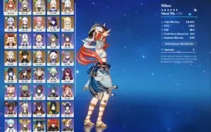 Conta Genshin Impact AR60 21 Personagens 5 Estrelas