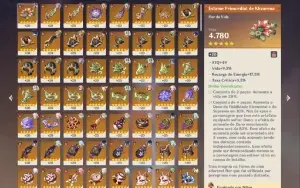 Conta Genshin Impact AR60 21 Personagens 5 Estrelas