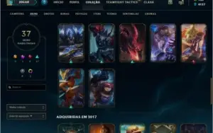 Conta Mestre 103 champs 37 skins