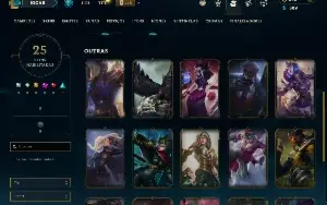 Unranked com 80 Champs e 25 Skins