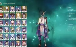 AR50 Xiao com Lança de jade, ayaka, Itto, Cyno e Diluc