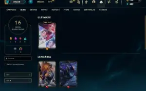 Diamante 3 com 50 Champs e 16 Skins + 30 Espolios