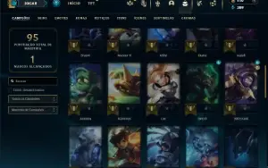 Diamante 3 com 50 Champs e 16 Skins + 30 Espolios