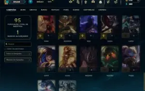Diamante 3 com 50 Champs e 16 Skins + 30 Espolios