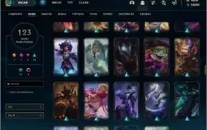 Conta - League of Legends com todos os campeões e 123 skins